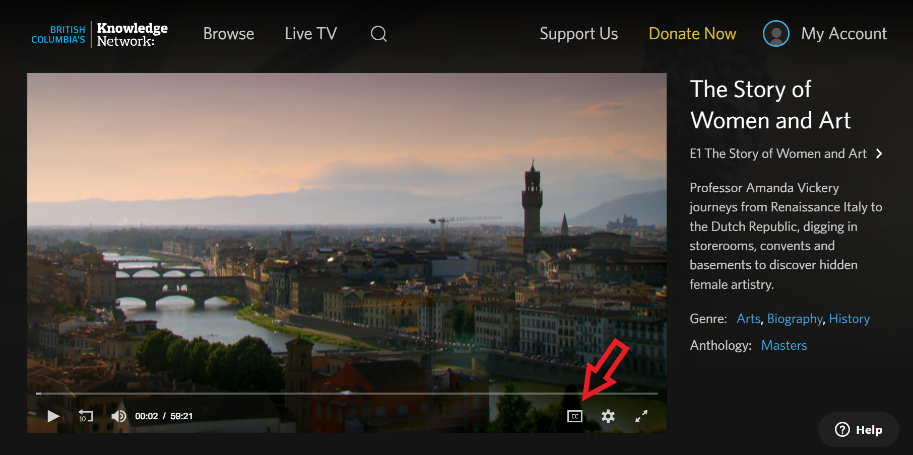 How do I enable closed captioning? Knowledge Network Help Center